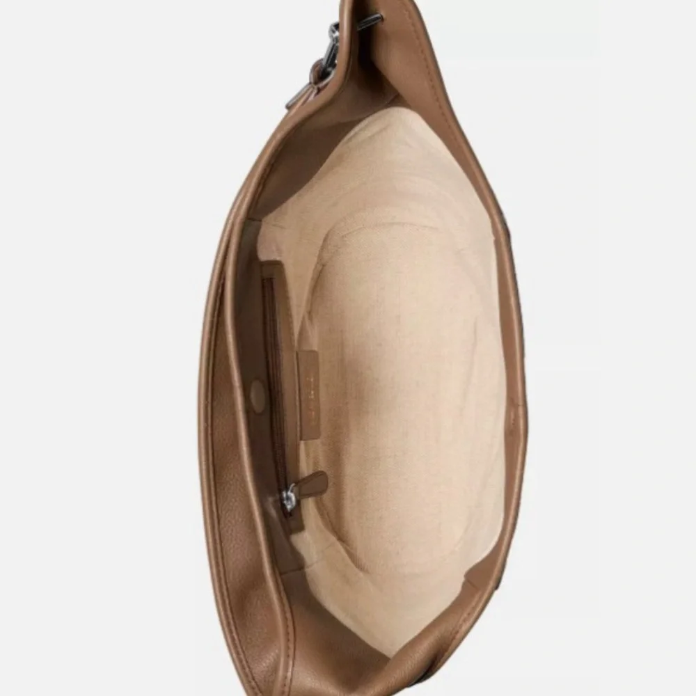 Michael Kors Sonny Driftwood Leather Hobo Bag with Slouchy Silhouette - Picture 3 of 5